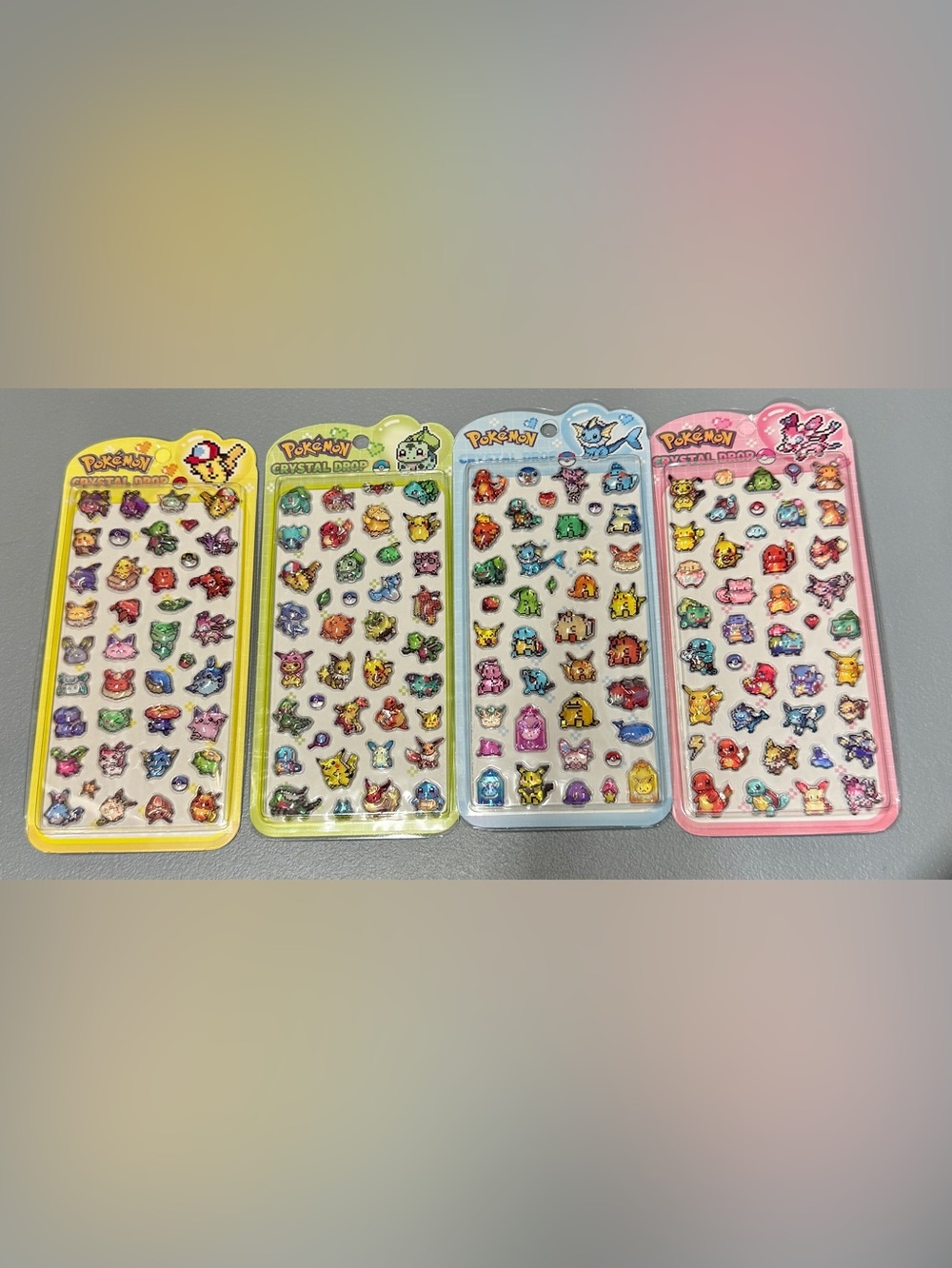 12 pack Pokemon Crystal drop stickers